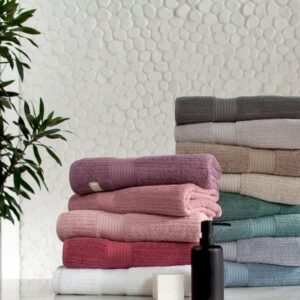 TOALHA BANHO FIO PENTEADO CANELADO 70/140 COR 1057 CINZA